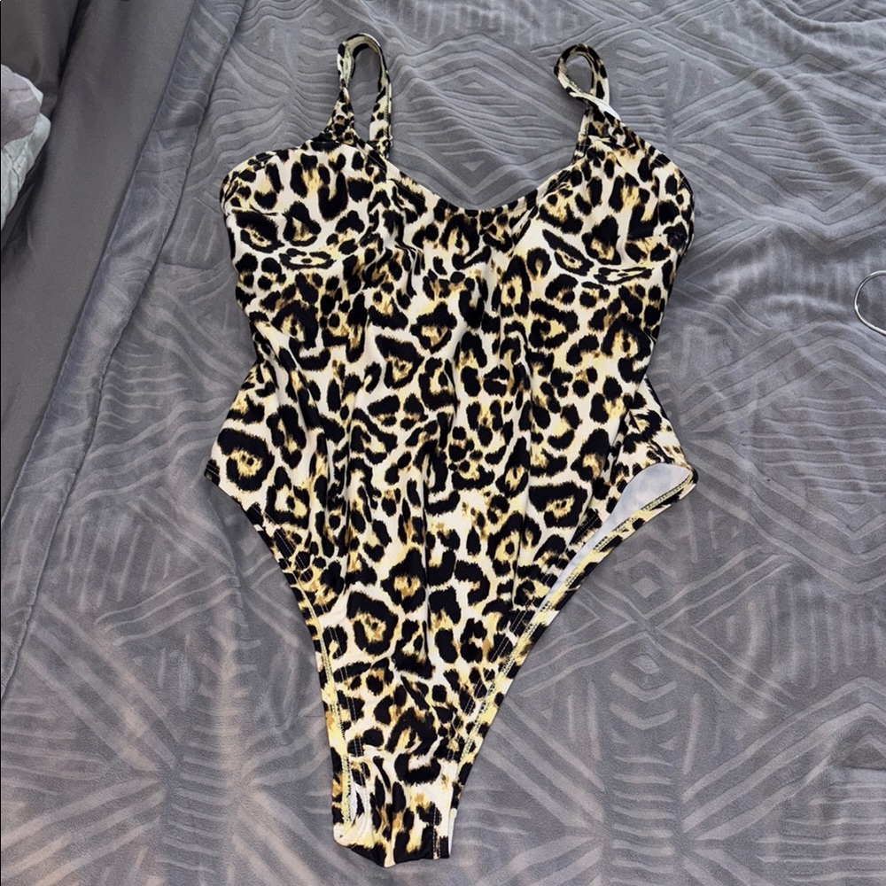 Leopard Print One-Piece Swimsuit